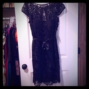 Black lace/satin dress